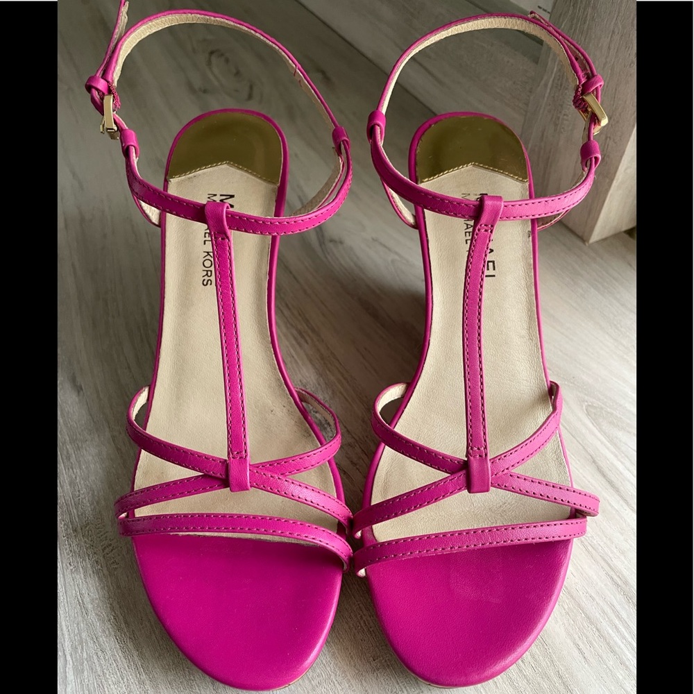 MICHAEL MICHAEL KORS kami wedge leather sandals